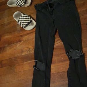 ripped black jeans